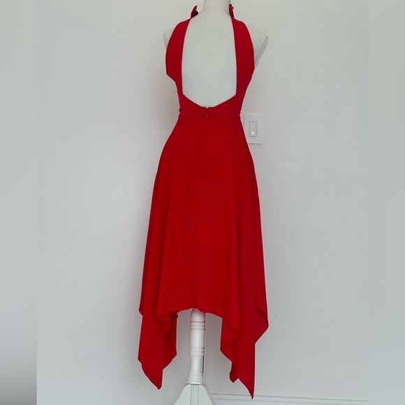 BCBG MaxAzria Annmarie crossover
Halter Asymmetrical Dress size 0 lipstick red - Picture 2 of 8